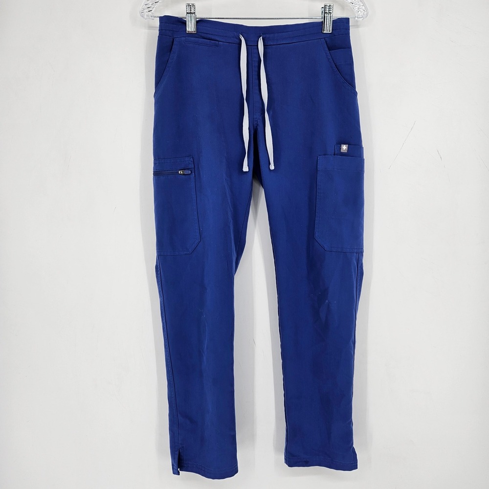 FIGS Pants Womens XS Petite Yola Blue Technical Scrub Uniform Nurses